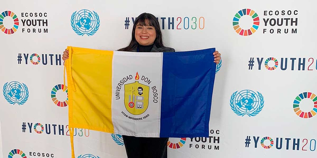Bessie Mayerli Zacarías, estudiante de Licenciatura en Ciencias de la Comunicación de la Universidad Don Bosco, fue seleccionada por Naciones Unidas para participar en el Foro de la Juventud del Consejo Económico y Social 