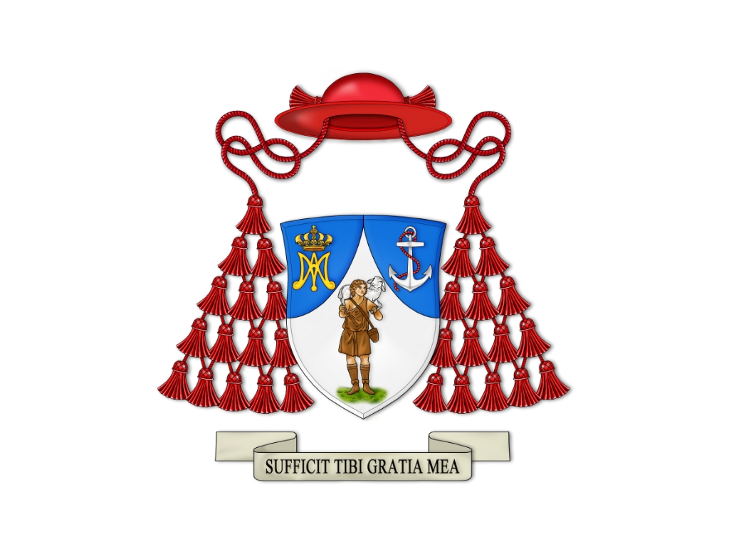 Escudo del Cardenal Ángel Fernández Artime, rector mayor de los Salesianos.