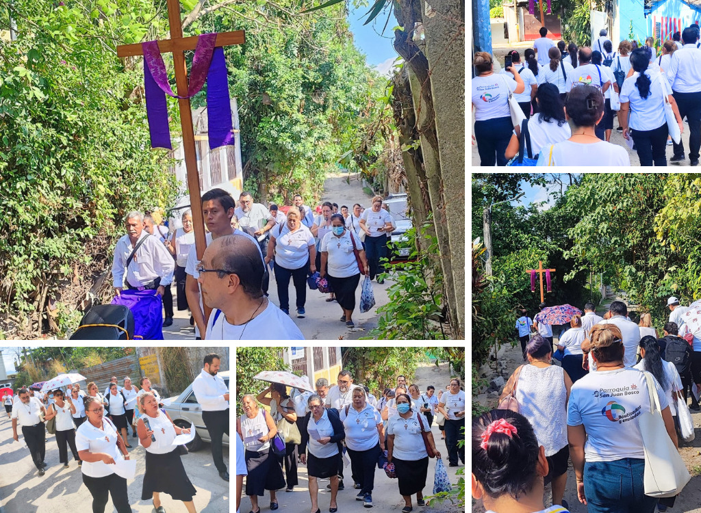 Misioneros en camino, llevando la Palabra de Dios a los hogares rurales en las Jornadas Cuaresmales.